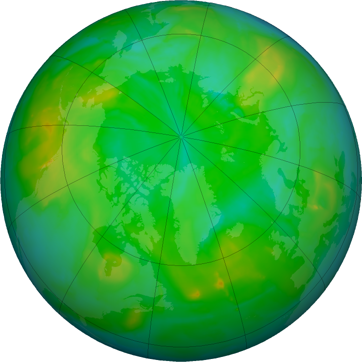 Arctic ozone map for 03 July 2011